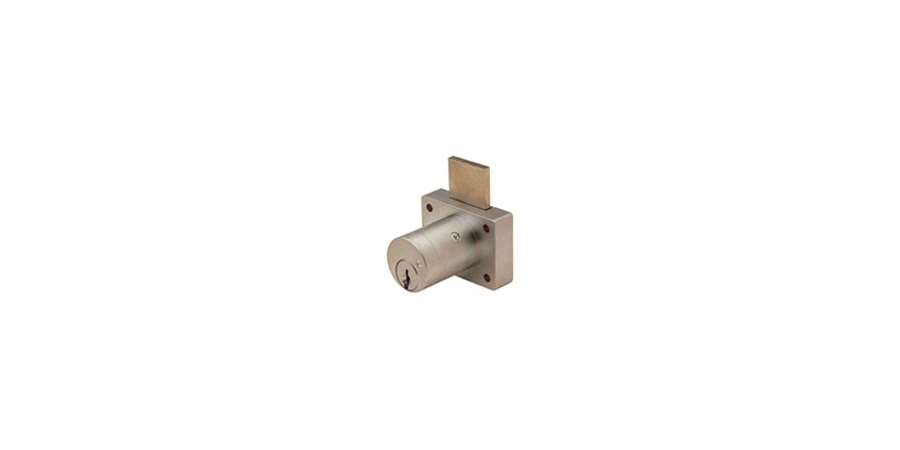Deadbolt Cabinet Lock, US26D Satin Chrome, 5-Pin Tumbler Key, Schlage C ...