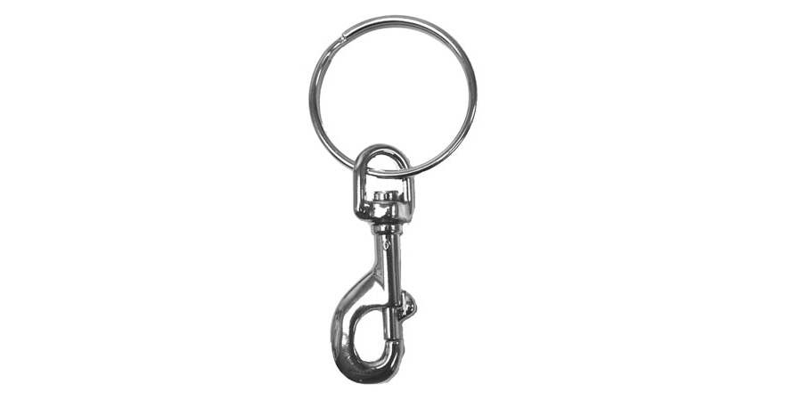 Key Snap Clip, Large, Nickel Plated Tag, 360 Degree Rotating Swivel, 1 ...