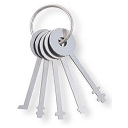 Warded Padlock Set, 5-Piece, Includes (5) Stainless Steel Lock Pick