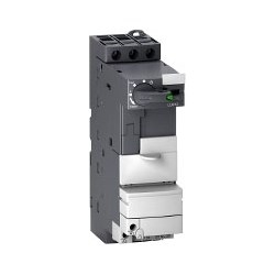 Motor Starter Power Base, 1NO-1NC, 3-Pole, 12 Amp, 45 MM Width x 126 MM Depth x 145 MM Height, With Screw Clamp