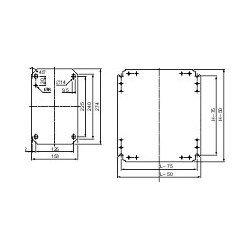 Enclosure Mounting Plate, Plain, 400 MM Length x 400 MM Width x 1.8 MM Thickness, Galvanized Sheet Steel