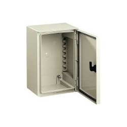 Wall Mount Enclosure, Compact, Transparent Door, 215 MM Width x 160 MM Depth x 310 MM Height, ABS/Polycarbonate, Gray