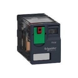Schneider Electric Harmony, Miniature plug-in relay, 6 A, 4 CO, with lockable test button, 230 V AC