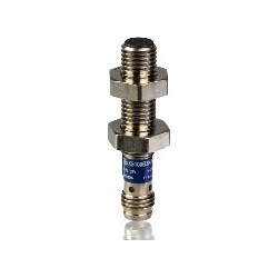 Inductive Proximity Sensor, Cylindrical M8, 3-Wire, Flush Mount, PNP Output, 3-Pin Male Connector, 1NO, 12 - 24V DC, 2.5 MM Distance, 42 MM Length, Brass, Nickel Plated