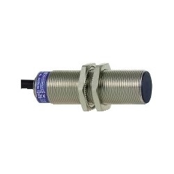 Inductive Proximity Sensor, Cylindrical M18, 2-Wire, Flush Mount, Cable Connector, 1NO, 24 - 240V AC, 24 - 210V DC, 5 MM Distance, 60 MM Length, Brass, Nickel Plated