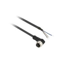 Telemecanique Sensors pre-wired connectors XZ - straight female - M8 - 4 pins - cable PUR 5m