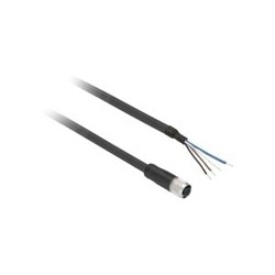 Telemecanique Sensors pre-wired connectors XZ - elbowed female - M8 - 4 pins - cable PUR 2m
