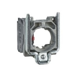 Schneider Electric Harmony XB4, Single contact block with body/fixing collar, metal, screw clamp terminal, 1 NO