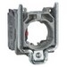 Schneider Electric Harmony XB4, Single contact block with body/fixing collar, metal, screw clamp terminal, 1 NO