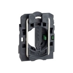 Schneider Electric Harmony XB5, Single contact block with body/fixing collar, plastic, screw clamp terminal,1 NO