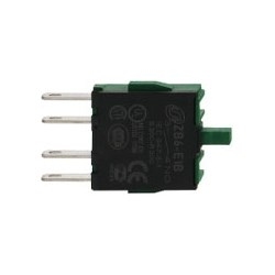Schneider Electric Contact block, Harmony XB6, single for head Dia. 16 1 NO faston connector