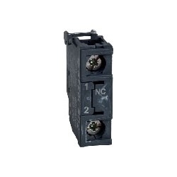Schneider Electric Harmony XB4, Single contact block, silver alloy, gold flashed, screw clamp terminal, 1 NC