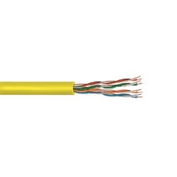 ETL Verified Category 5e U/UTP Cable, non-plenum, yellow jacket, 4 pair count, 1000 ft (305 m) length, CommPak