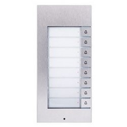 IP Intercom Extender Panel, 100 MM Width x 29 MM Depth x 210 MM Height, With 8 x 1 Button