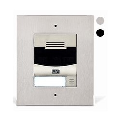IP Intercom, 1-Button, Flush Mount, 12 Volt DC, 2 Ampere, 130 MM Width x 5 MM Depth x 153 MM Height, Nickel Plated, With Camera