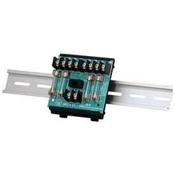 Power Distribution Module, 4 Fused Outputs up to 48 VAC/VDC, On/Off Switch, Includes ST3 and CLIP1 for DIN Rail Mounting