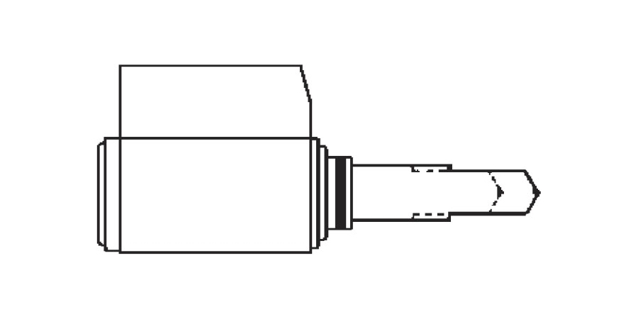 Cylinder, Diameter 0.63 in., Sub-Assembled without Sidebar, Yes, Satin ...