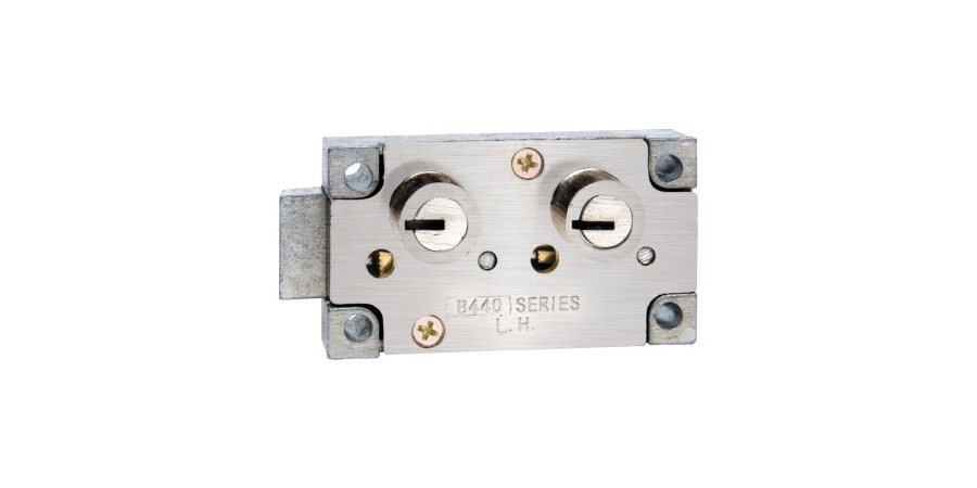 Safe Deposit Lock, Double Little Nose Key Lock, Nickel-Plated