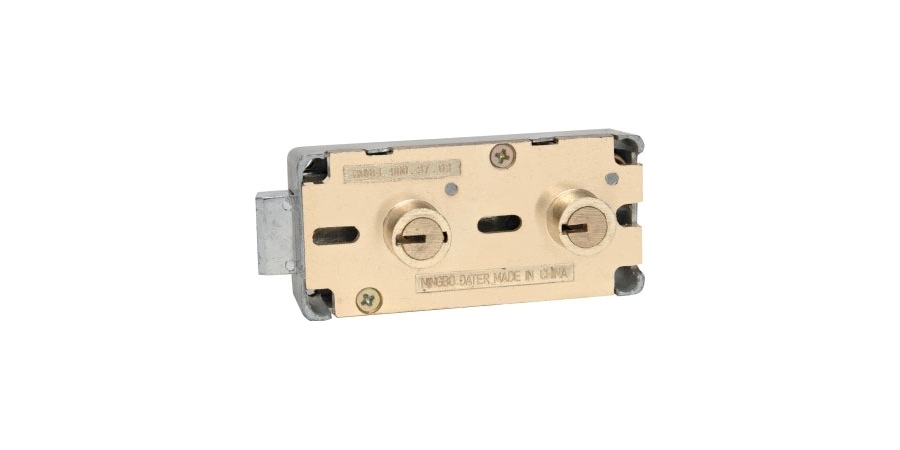 Safe Deposit Lock, Double Changeable Renter Key Lock, Brass