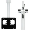 Telescoping LCD/PVM Pole Bracket, Ceiling Mount, 35 Lb Load, 17’ Adjustable, Aluminum/Steel, Black