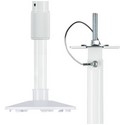 Telescoping Camera Pole Bracket, Ceiling Mount, 6’ Adjustable, Aluminum/Steel, White, For Pendant Mount Camera