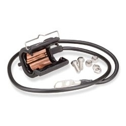 Coaxial Cable Grounding Kit, Universal, Compact, 3.2" Length x 2-3/4" Width Enclosure, Black, Copper Strap, Includes Grounding Kit, Hardware, Lug, For 1-5/8" Coaxial Cable