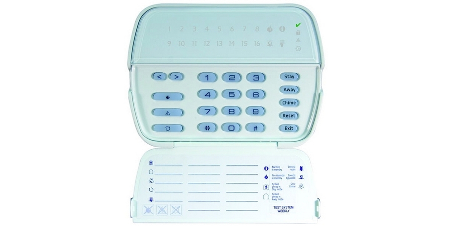 Keypad, Display Screen: LED, Button Keyboard Style, 16-Zone, White, 12 ...