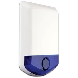 Wireless Siren, 2-Way, Outdoor, 100 dB, 8.5&quot; Width x 1.8&quot; Depth x 11&quot; Height, Blue, IP34, With D Cell Lithium Battery