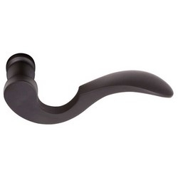 Door Lever Set, Cortina, #8 Rosette Style, Dummy, Left Hand, 4-3/8" Length, 2-1/4" Projection, Oil Rubbed Bronze