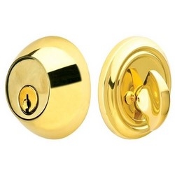 Door Deadbolt, Single Cylinder, Regular Style, Schlage C Keyway, 2-3/4&quot; Backset, Brass, Oil Rubbed Bronze