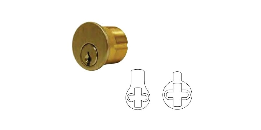 Mortise Cylinder, 6 Pin Length, Adams Rite, Standard Yale Cam, Brass