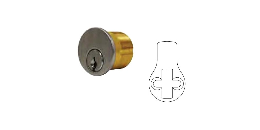 Mortise Cylinder, 6 Pin or Disc Pin Length, Standard Yale Cam, Brass