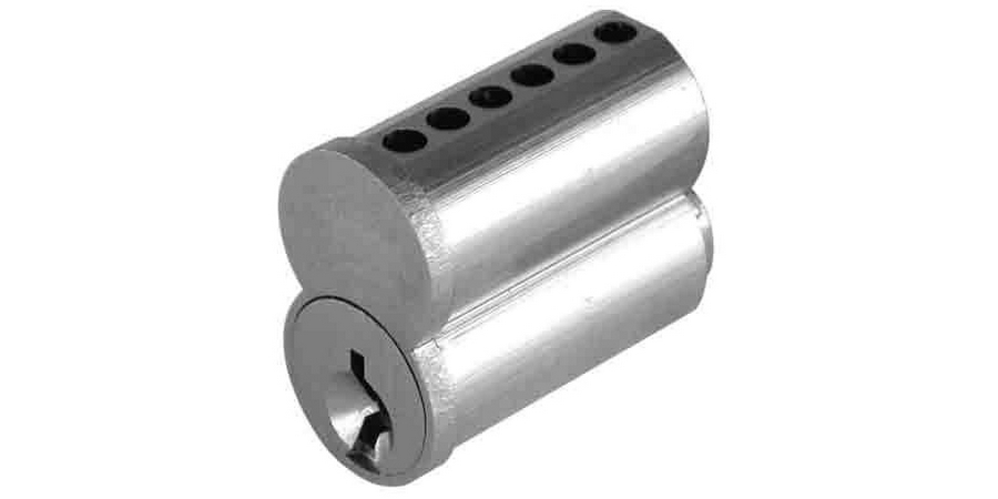 Small Format Interchangeable Core, 6 Pin Length, Brass, US26D Satin Chrome