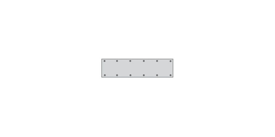 Door Lock Kick Plate, Satin Stainless Steel, Stainless Steel, 34 in. W ...