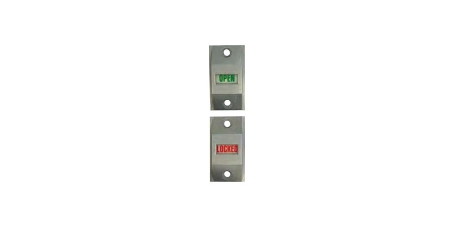 Exit Indicator, US28 Satin Anodized Aluminum, For Use With Mortise Locks