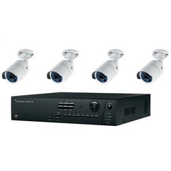 Network Video Recorder and Camera Kit, Includes 8-Channel NVR 10 with Built-In 8-Port PoE Switch, 2 TB Storage, (4) 2 Megapixel 4 MM Lens IR Bullet Camera