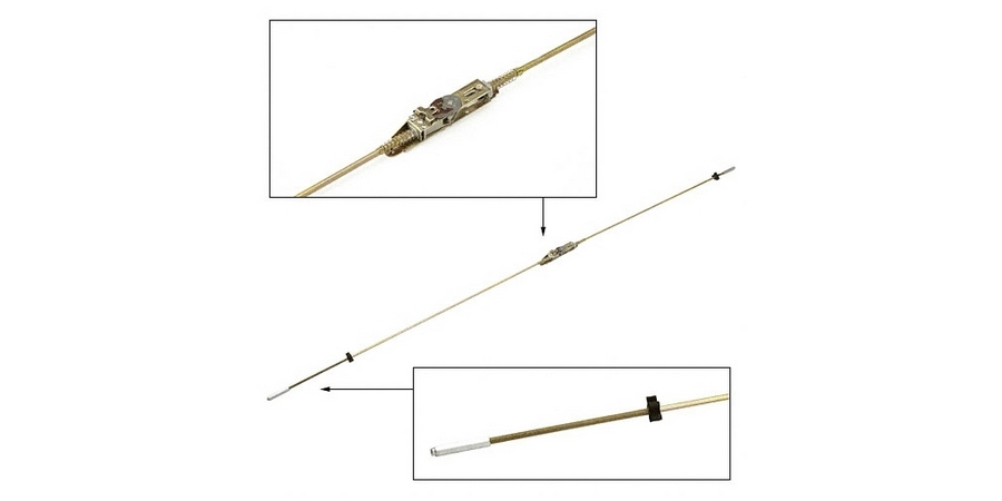 Exit Device Rod and Case Assembly, US28 Satin Anodized Aluminum