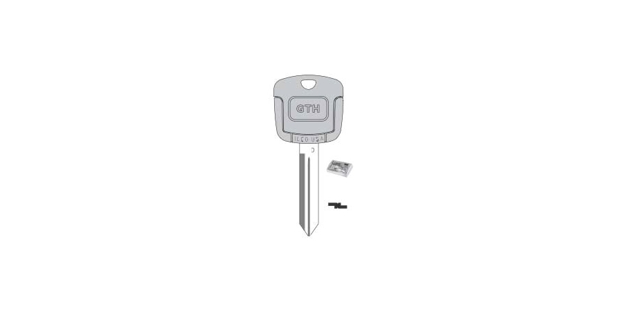 Electronic Vehicle Key Head, Nickel-Plated, For Use With Ford and Mazda ...