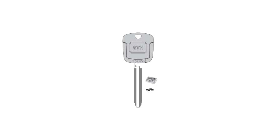 Electronic Vehicle Key Head, Nickel-Plated, For Use With Saturn and ...