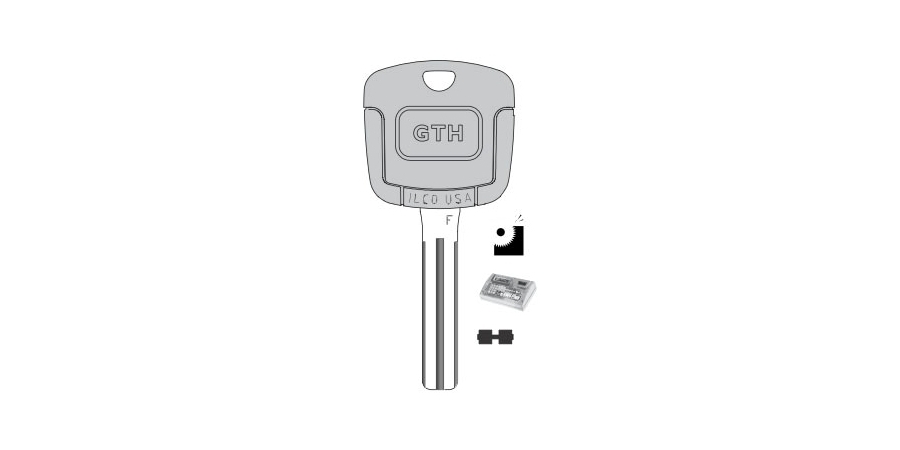 Electronic Vehicle Key Head, Nickel Silver, For Use With Lexus and ...