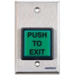 PUSH BUTTON EXIT CONTROL, LARGE SIZE GREEN BUTTON