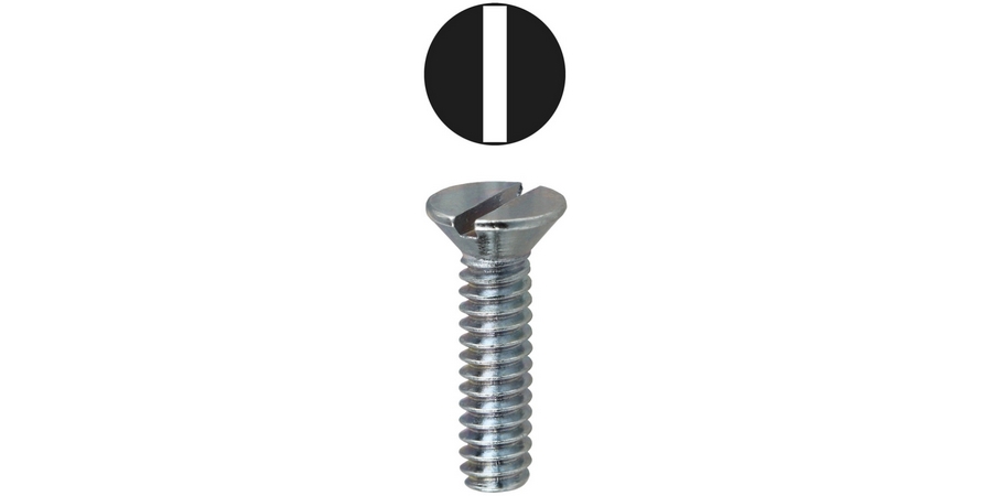 Machine Screw, Imperial, Flat Head, No. 6-32, Fully Threaded Thread, 2A ...