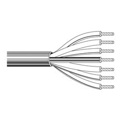 Multi-Conductor Cable, 5 Conductors, 20 AWG, 7x28 Strands, Tinned Copper, PVC Insulation, PVC Jacket