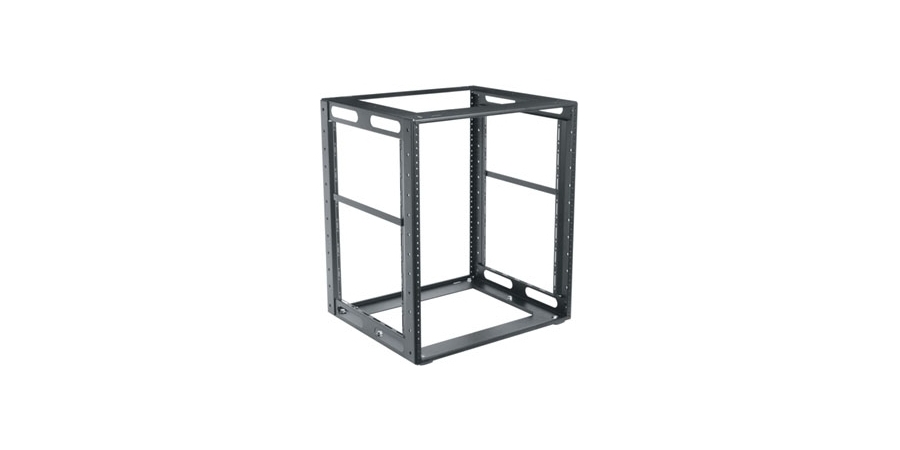 Rack Frame, Flat Black, Steel, Powder-Coated, 21.2 lb. Weight, 16U Rack ...
