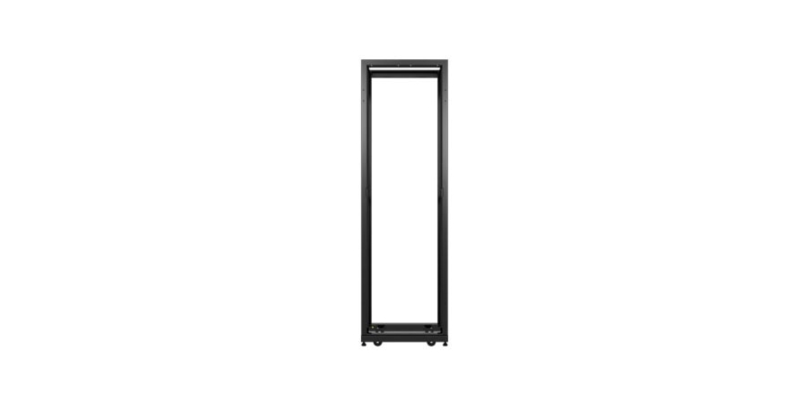 Rack Frame,2 Pair,Black,TAA, UL,Steel,79.65 in. Ht,24.04 in. Wd,42 U ...