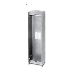 Entry Panel Backbox, Flush Mount, 4.5&quot; Width x 3.75&quot; Depth x 17.4&quot; Height, Satin Steel, With Knockout