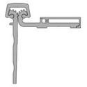 Door Hinge, Half Mortise, Heavy Duty, 83" Length x 2.59" Width x 0.78" Height, Anodized Aluminum, Clear
