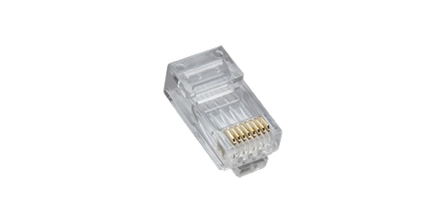 Modular Plug, RoHS Compliant; UL Listed, RJ45, Polycarbonate, Clear