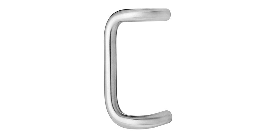 Offset Door Pull, US32D Satin, Stainless Steel, 3-1/2 in. L, 11 in. H