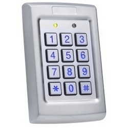 Pin Standalone Controller, Anti-Vandal, Button, 24 Volt AC/DC, 500 User, Blue Backlit Metal Keypad, LED Indicator, 1.8&quot; Width x 1.17&quot; Depth x 4.72&quot; Height, For Outdoor